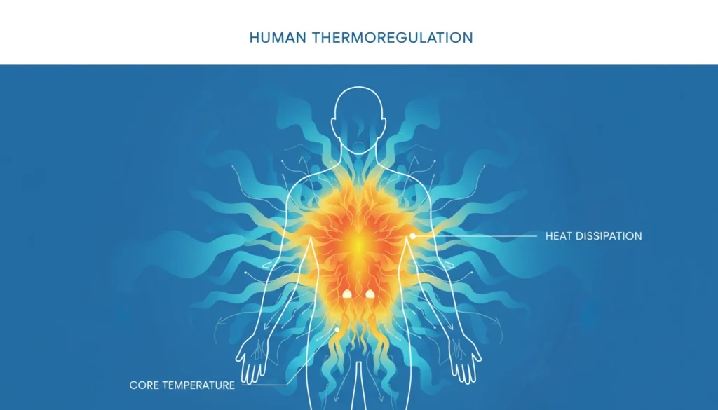 Illustration of human heat regulation